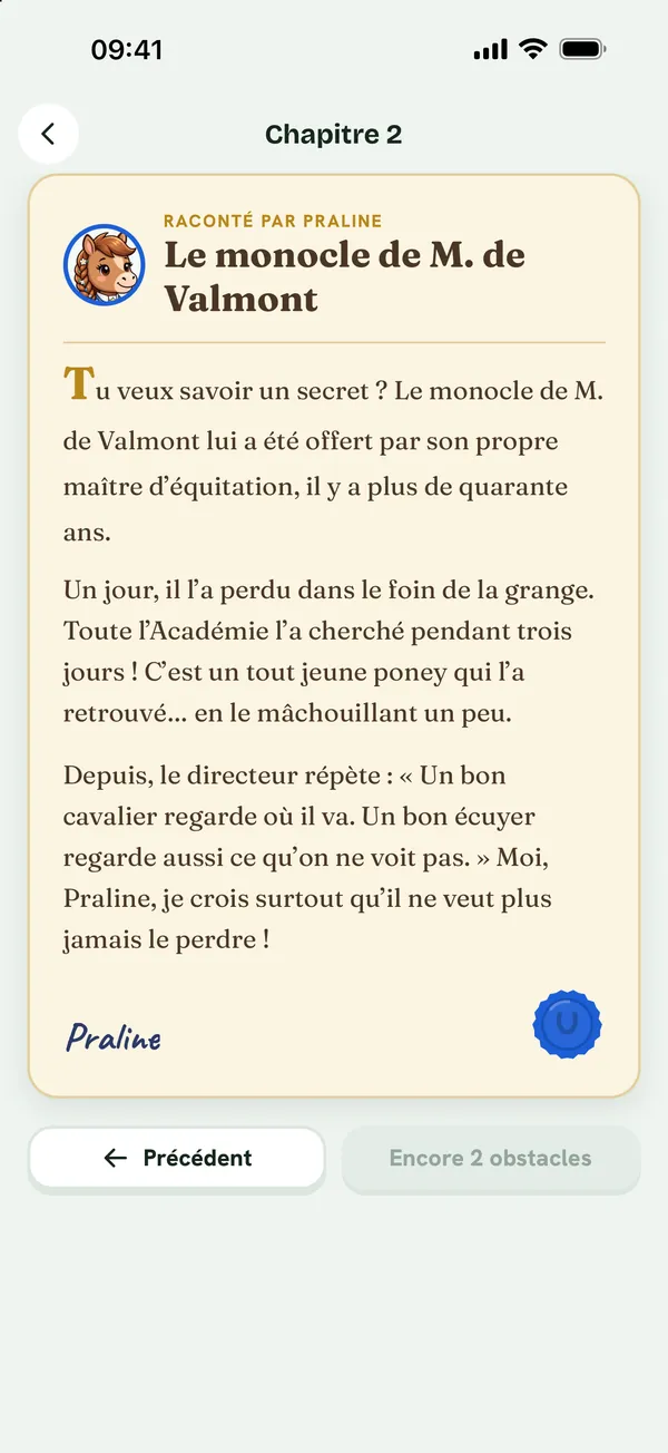 Chronique « Le monocle de M. de Valmont », racontée par Praline